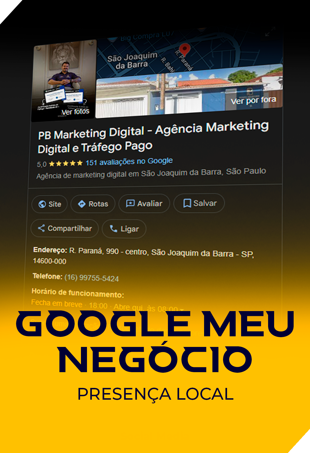 Otimização de Google Meu Negócio para presença local e vendas